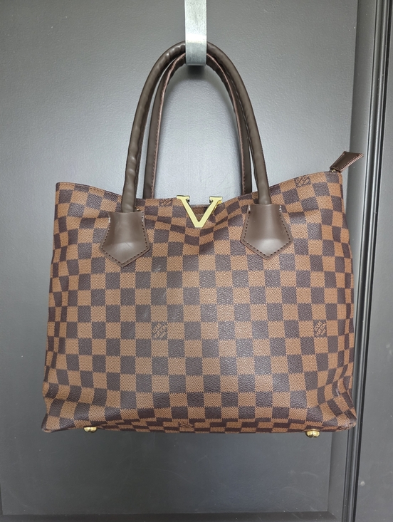 Louis Vuitton Handbags - Louis Vuitton Monogram Tote Top Handle Bag Women Gold Logo 10x14